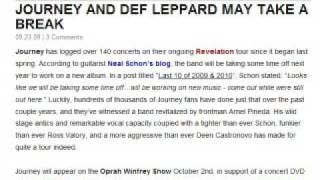 JOURNEY AND DEF LEPPARD MAY TAKE A BREAK