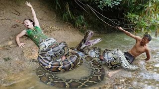 Python Swallowed a Man in Indonesia (details is description)