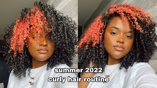 curly hair routine - summer 2022.