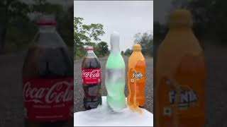 Experiment: Coke vs mentos 17 #experiment #cocacola #coke #mentos