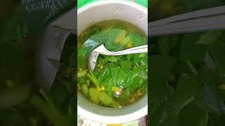 Cukup sayur bening bayam dan jagung muda