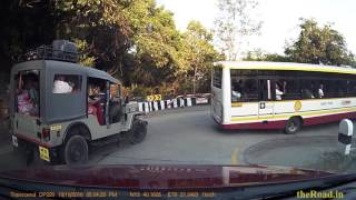 Dangerous Overtaking by Car in a downhill