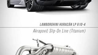 LAMBORGHINI HURACÁN AKRAPOVIČ EXHAUSTS