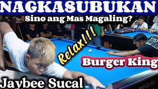 Nagkasubukan na sino ang mas magaling Jaybee Sucal VS Burger King 10 balls game Parihas Race 15