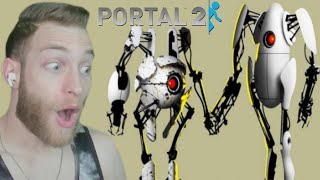 WE GOT TOTALLY STUCK!! First Time Playing Portal 2 Co-Op (pt.4)