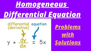 ||Homogeneous differential equation ||Class -12 || CHSE || Exercise-11(c) Q. No.1-8 || Lect-48 ||