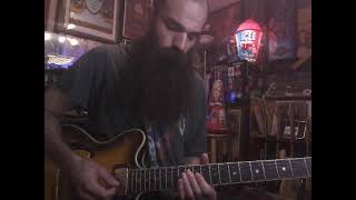 Modal Blues Lick- F# Dorian/E minor Over E9 Groove- Guitar Lick Lesson