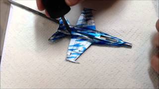 Airbrushing Camoe Using Auto Air On The 1:144 Scale F/A-18D Hornet 11/04/2013