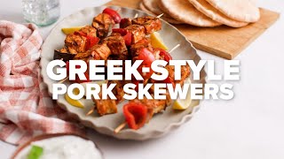 Greek-Style Pork Skewers