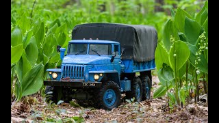 Ural 4320 in the spring forest  - Cross RC UC6 - softer suspension