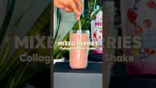 🍓 Mixed Berries Collagen Protein Shake  #collagen #proteinshake #smoothierecipes