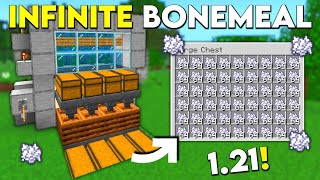 THE BEST 1.21 AUTOMATIC BONEMEAL FARM In Minecraft Bedrock!