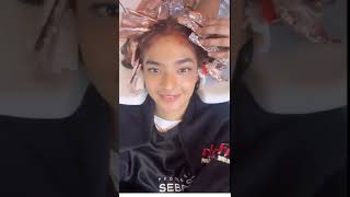 anushka sen new hair color ✨️ 😍 #anushkasen #shortvideo #newlook #haircolor