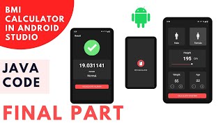 How to create bmi calculator in android studio | Part - 3 | Bmi calculator in android | Java Code