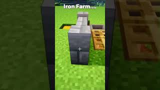 minecraft: an iron farm in minecraft!🔨⚙️⚒️#minecraft #shorts