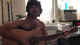 Sam Eichmann Plays the Guitar in my Living Room in his Underwear Brooklyn NY 2017