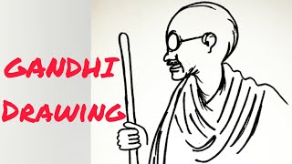 mahatma gandhiji drawing|mahatma gandhi drawing |gandhi face skecth | gandhi jayanti drawing