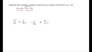 Precalculus - Subtraction of Two Complex Numbers Example