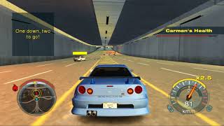 Need for Speed Undercover (PS2) - Driver Job / Mission: Save Carmen / Nissan Skyline GTR R34