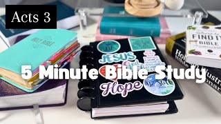 5 Minute Bible Study of Acts 3 | Peter and John Heal the Lame Man | Christian Girl Bible Study