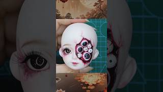 Transform Your Face Into A Horror Doll In Just 1 Minute #dollmakeup #doll