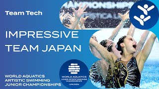 🥈 Impressive Team Tech routine from 🇯🇵 Japan | Artistic Swimming Junior Championships 2024