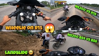 Landslide Se Road Block Ho Gya 😢 || R15🤯 VS NS200 😈 || Aadi Motovlogs