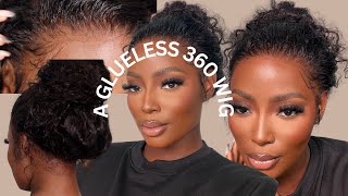 A GLUELESS 360 WIG! HOW TO ACHIEVE A GLUELESS INSTALL | BEGINNER FRIENDLY WIG FT OMGHERHAIR