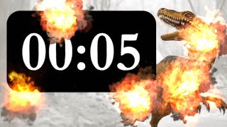 5 Second Timer with Dinosaur and Explosion Ending