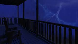 Fierce Rain & Thunder sounds for Deep Sleep inside a Dark Farmhouse  Get 10 Hours of Sleep Tonight🌒�