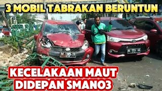 TOYOTA INNOVA ZENIX KECELAKAAN HANTAM 3 MOBIL Di DEPAN SMA 3 KOTA PALEMBANG