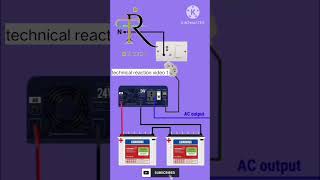 Simple 2 battery inverter wiring 👍 #electrical #electrian #electricalinstallation #electrician