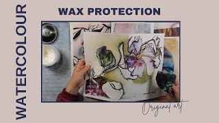 Preserve your watercolours EASY wax method | No glass framing | Bulk preparation time