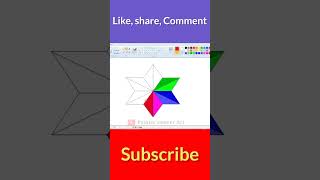 3d star draw / ms paint in computer drawing / #3d star draw / easy draw 3d paint in computer drawing