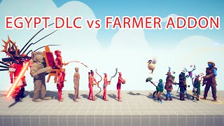 EGYPT DLC TEAM vs FARMER ADDON TEAM - Totally Accurate Battle Simulator TABS