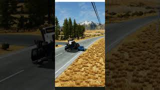 BeamNG Drive Realistic Freeway Crashes #18 #shorts #speedaccident #dangerousovertaking #crashmoment