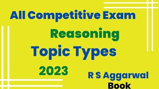 Reasoning Important Topic 2023 // All Topic Types // RS Aggarwal Book #crackexam