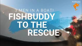 FishBuddy To The Rescue -  Man gets stranded up to his waist in the sea