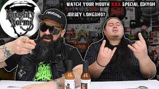 WATCH YOUR MOUTH "XXX" hot sauce and JERSEY LONGSHOT from NAUGHTY NORM'S || heavy metal hot sauce