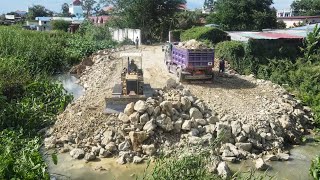 Ep04.Next Level Mighty Action incredible By Bulldozer Push Soil in Water To Build New Long Roads