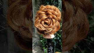 Rose hairstyle #shorts #bridal #shortviral #youtubeshorts