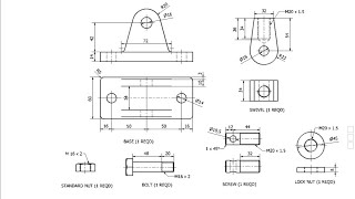 How to do Assembly Drawing Swivel Bracket.