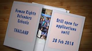 Thai Human Rights Defenders School 2