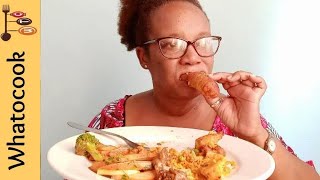 Trinidadian Eating Show | Mukbang Chinese Food Caribbean Style