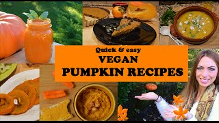 ♥ 5 + 2 quick and easy VEGAN pumpkin recipes! ♥