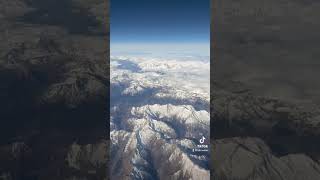 Ryanair flight over the Swiss alps