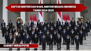 DAFTAR LENGKAP NAMA MENTERI DAN WAMENPRABOWO GIBRAN | KABINET MERAH PUTIH 2024-2029 #prabowo #fyp