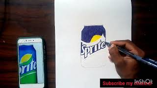 How To Draw Sprite Bottle || Step By Step Esay Drawing Ball Pen ||