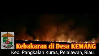 Kebakaran Hebat di Desa Kemang, Pelalawan, Riau