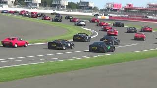 Massive Parade of Ferrari cars at Silverstone